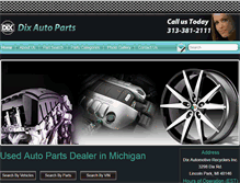 Tablet Screenshot of dixautoparts.com